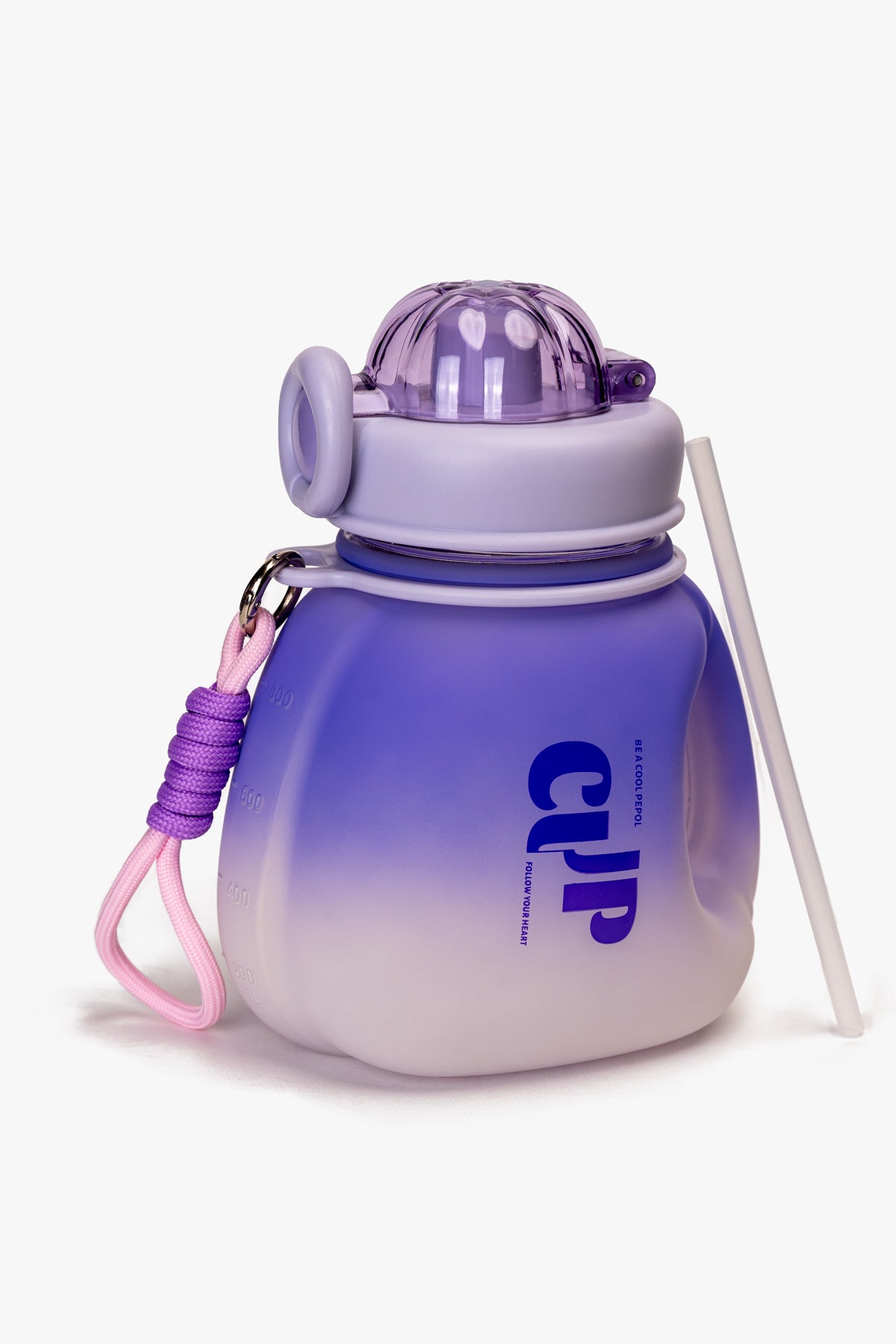 Botella De Agua Con Agarre 1000ml Morado Blanco Chinitown Chinitown